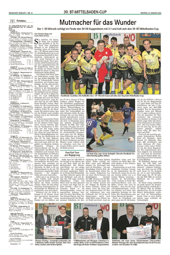 Spielberichte 1. Mannschaft